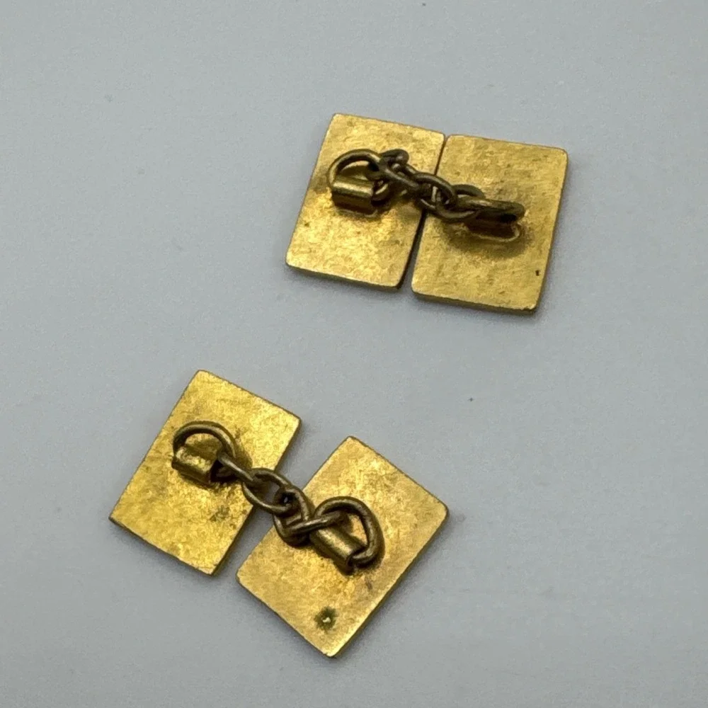 BULLFIGHTER CLOISONNÉ ENAMEL CUFFLINKS LINK CHAIN